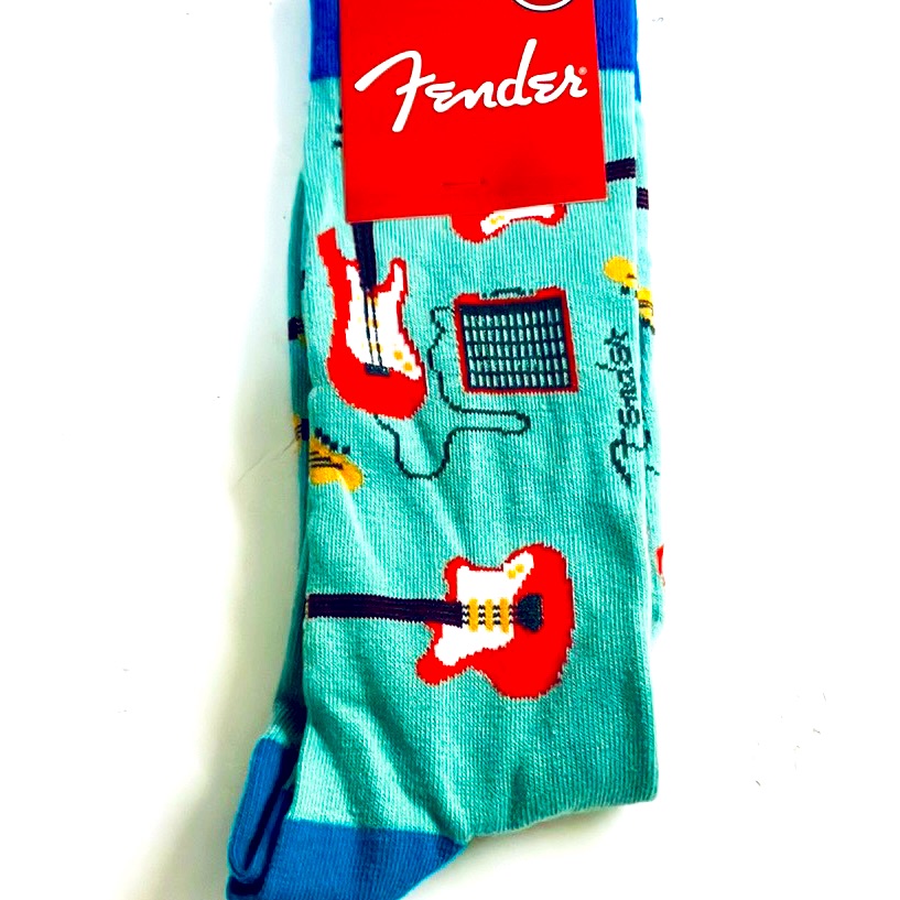 Mens Fender Socks Red Guitar Amp